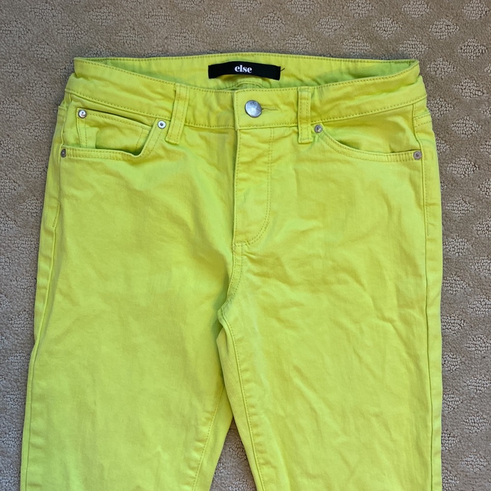 NWOT Else neon yellow Skinny Jeans 26